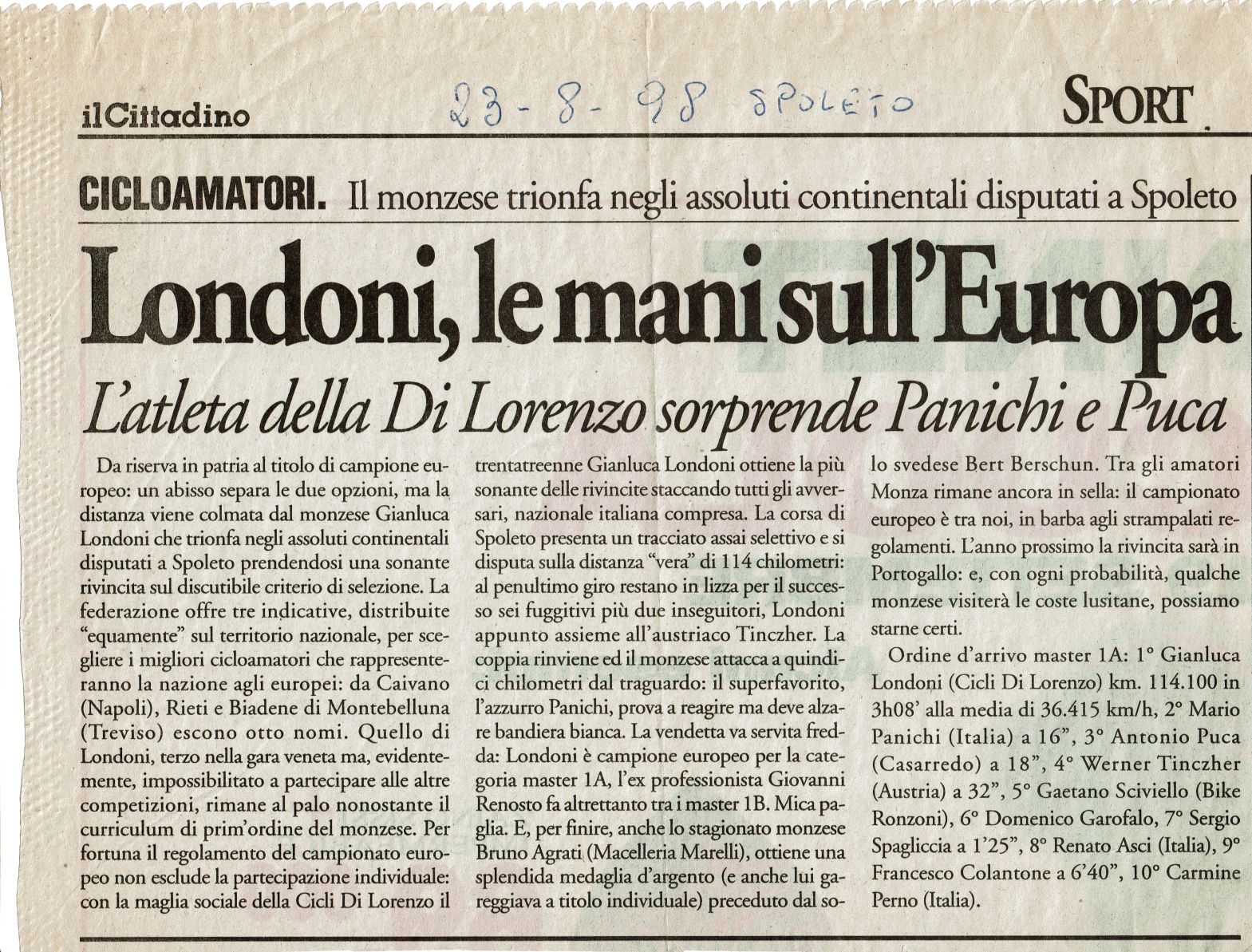 21 23 agosto 1998 Spoleto